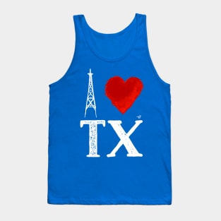 I Heart Texas (wht, remix) by Tai's Tees Tank Top